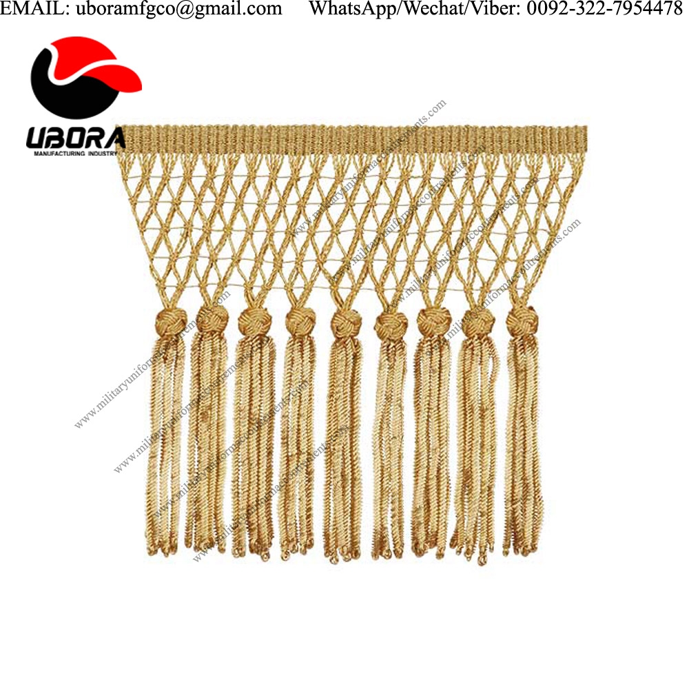 Entrefino gold lattice fringes Gold Bullion wire thread  bullion wire fringe fine quality 